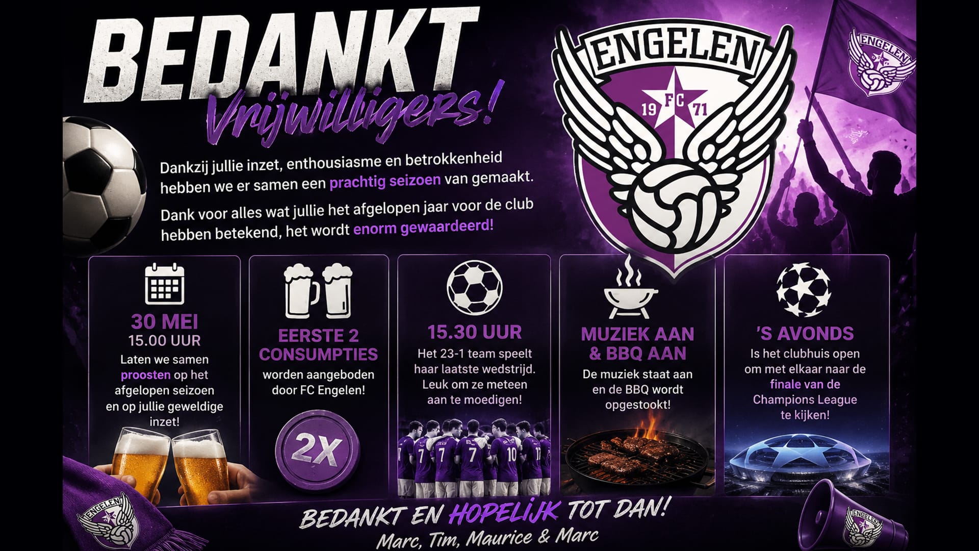 FC Engelen uitnodiging vrijwilligers