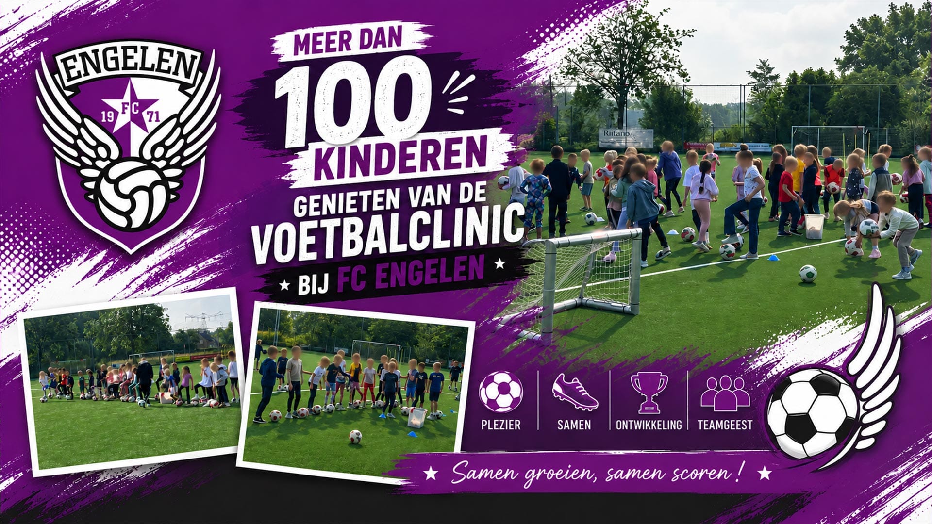 Maike en Aiden hebben stage bij FC Engelen afgerond