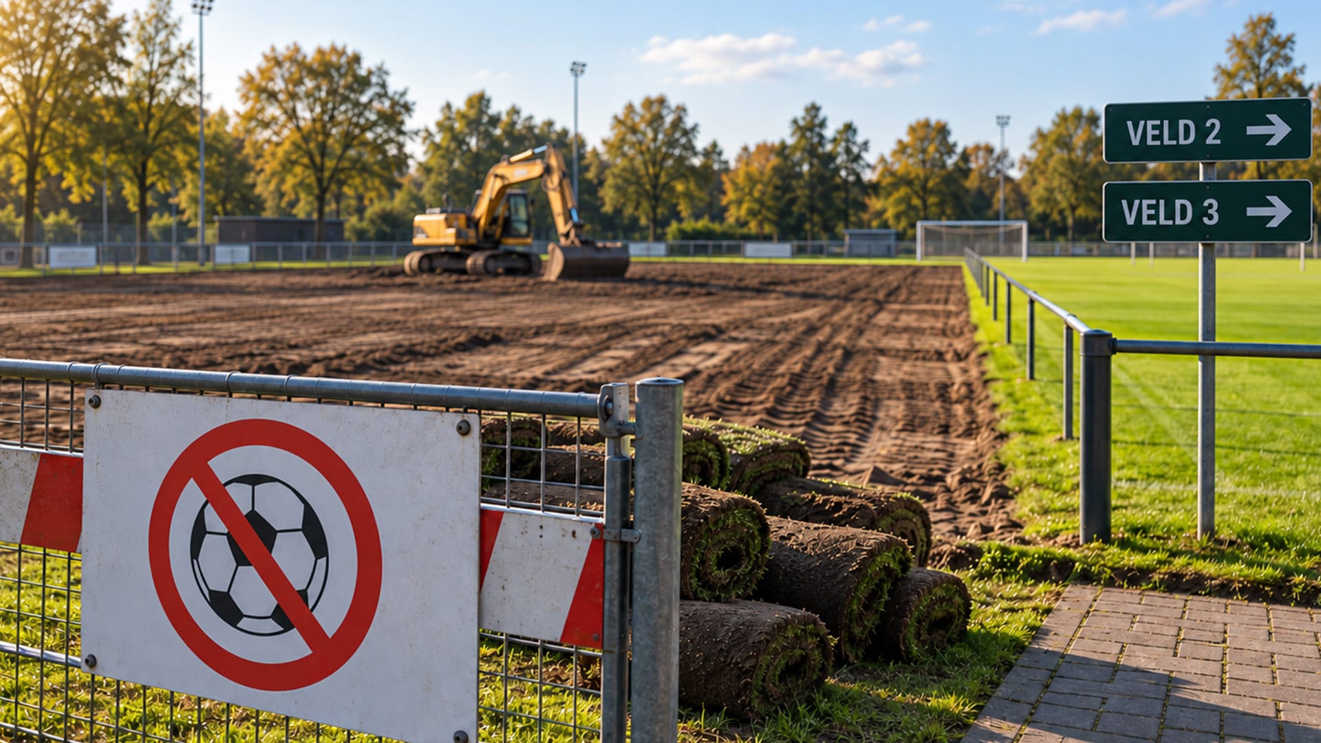 Werkzaamheden Veld 1 FC Engelen